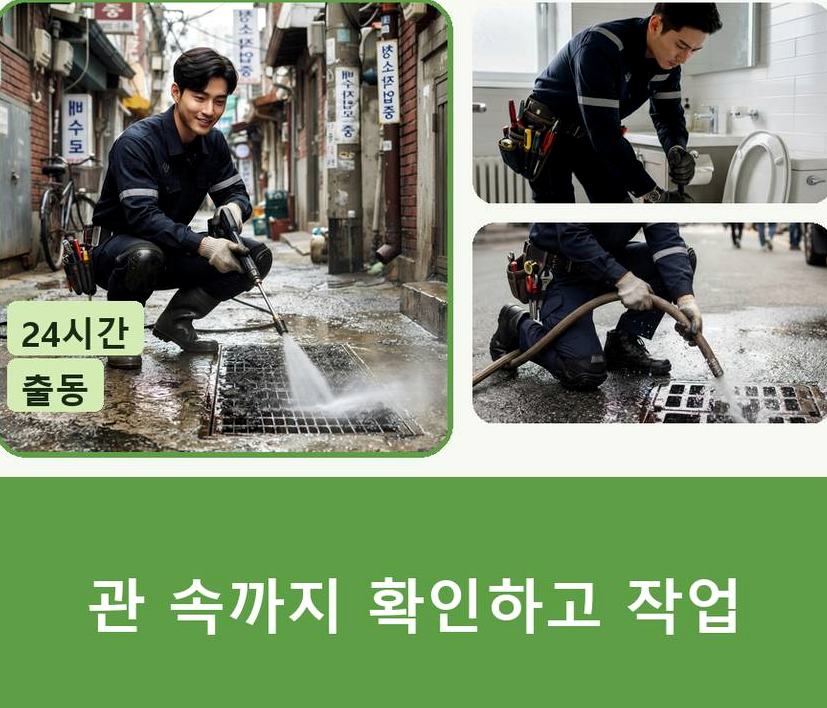서울 동작구 노량진동 세면대막힘 긴급출동 현장 작업 사진 - 배관해결사