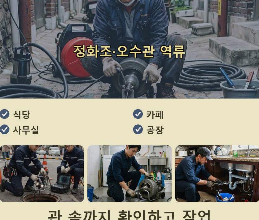 서울 동작구 노량진동 화장실 하수구막힘 업체 현장 작업 사진 - 배관해결사