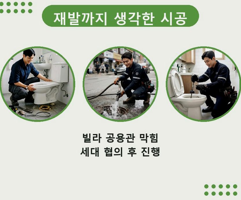 서울 강남구 대치동 하수구막힘 고압세척·관통 작업 모습