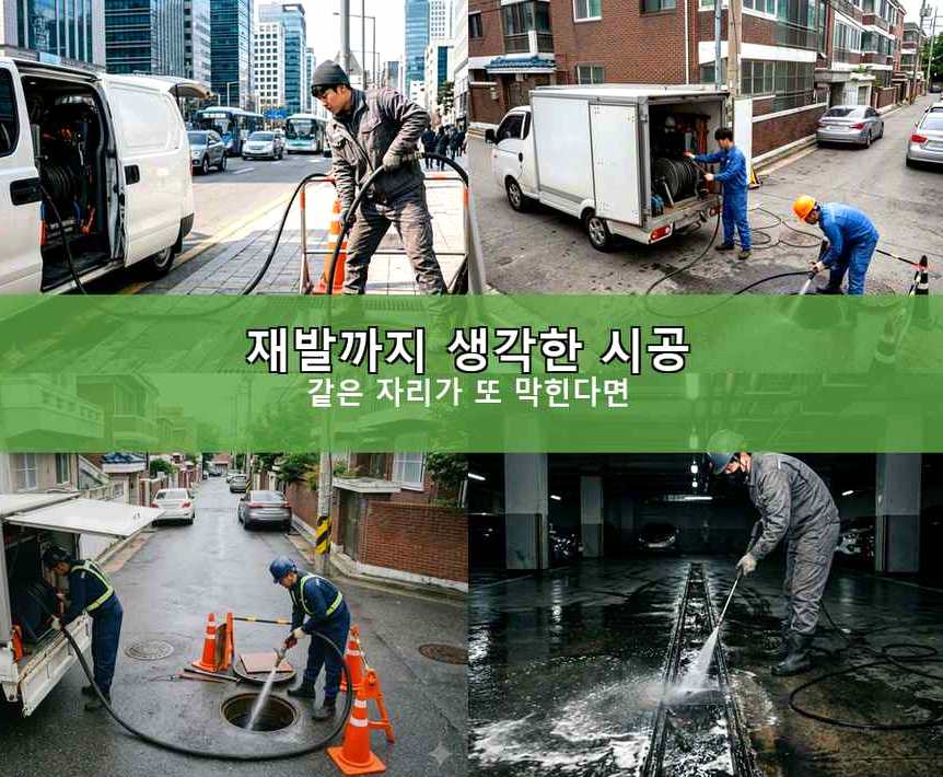 서울 강남구 논현동 주방 하수구막힘 업체 현장 작업 사진 - 배관해결사