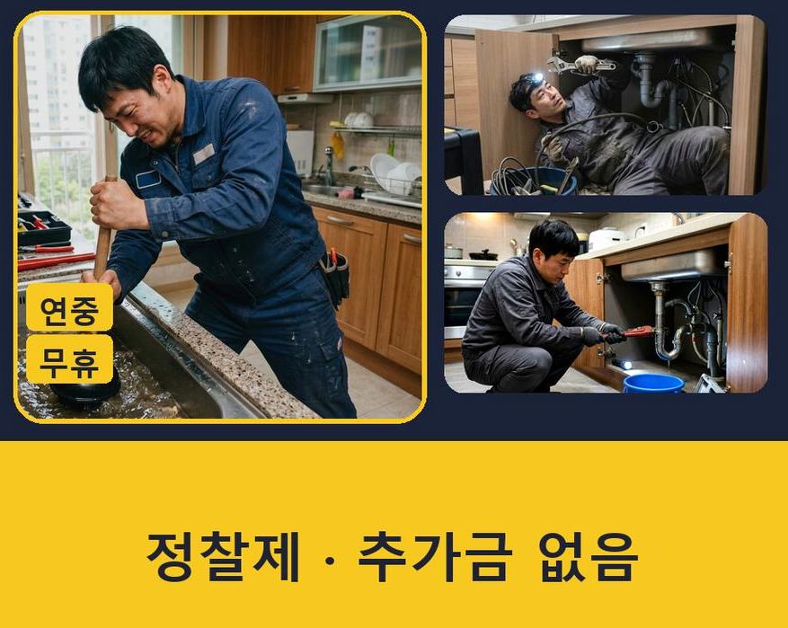 성남시수정구 단대동 정화조막힘 뚫음 현장 작업 사진 - 배관해결사