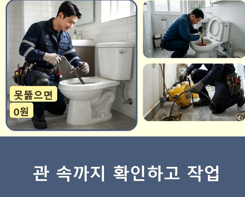 양평군 양평읍공흥리 하수구막힘 고압세척·관통 작업 모습