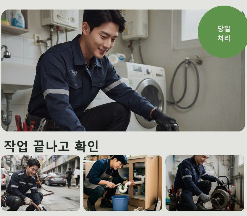 양평군 단월면덕수리 정화조막힘 뚫음 현장 작업 사진 - 배관해결사