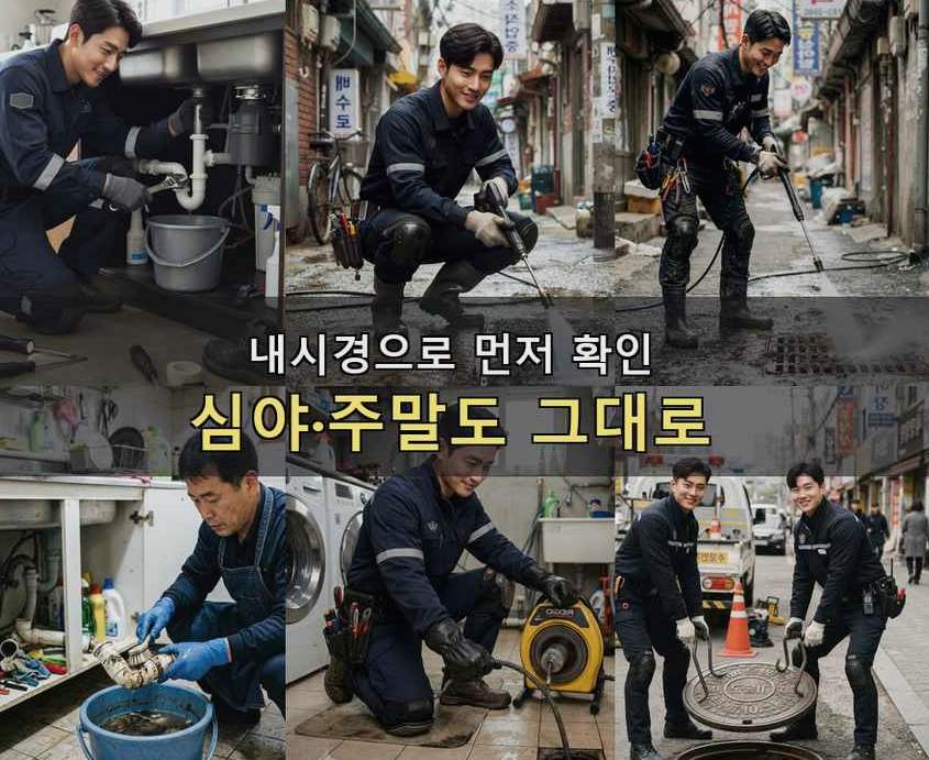 수원시권선구 당수동 베란다 배수구막힘 가격 안내 현장 작업 사진 - 배관해결사