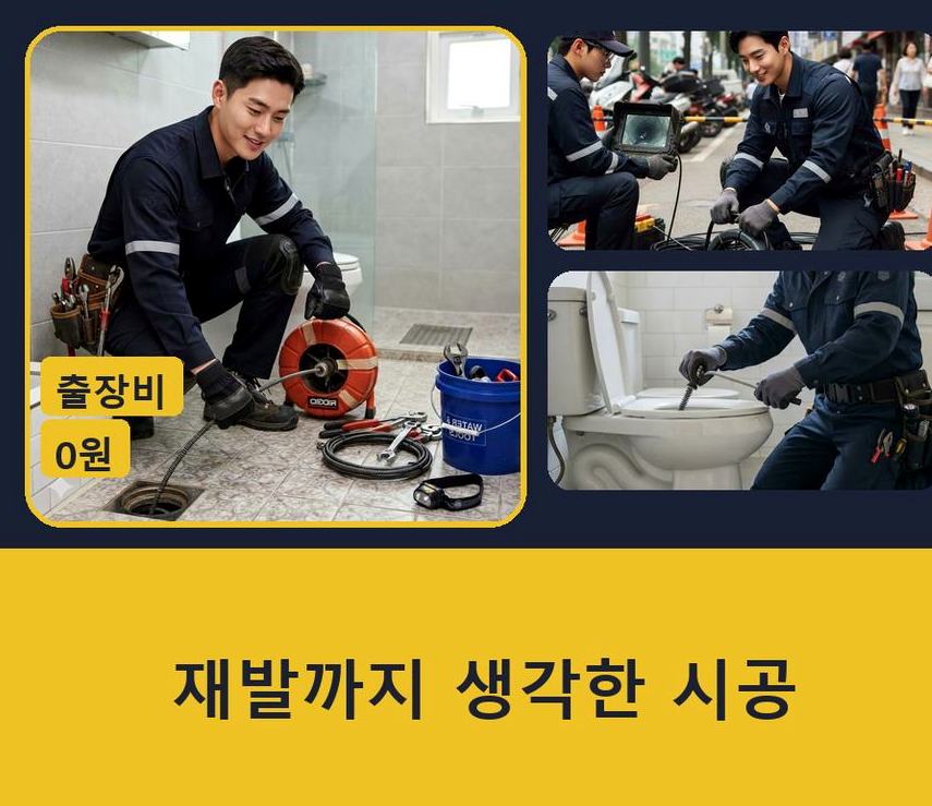 수원시권선구 당수동 화장실 하수구막힘 빠른 해결 현장 작업 사진 - 배관해결사