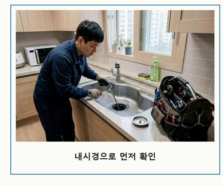 안성시 당왕동 싱크대막힘 24시 출동 현장 작업 사진 - 배관해결사