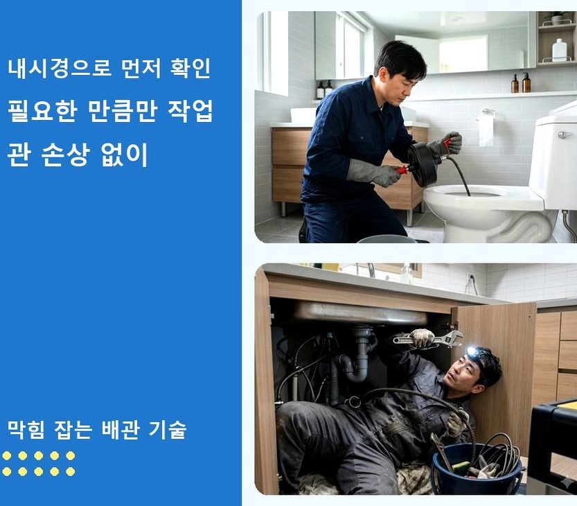 안성시 대덕면건지리 배수구막힘 가격 안내 현장 작업 사진 - 배관해결사