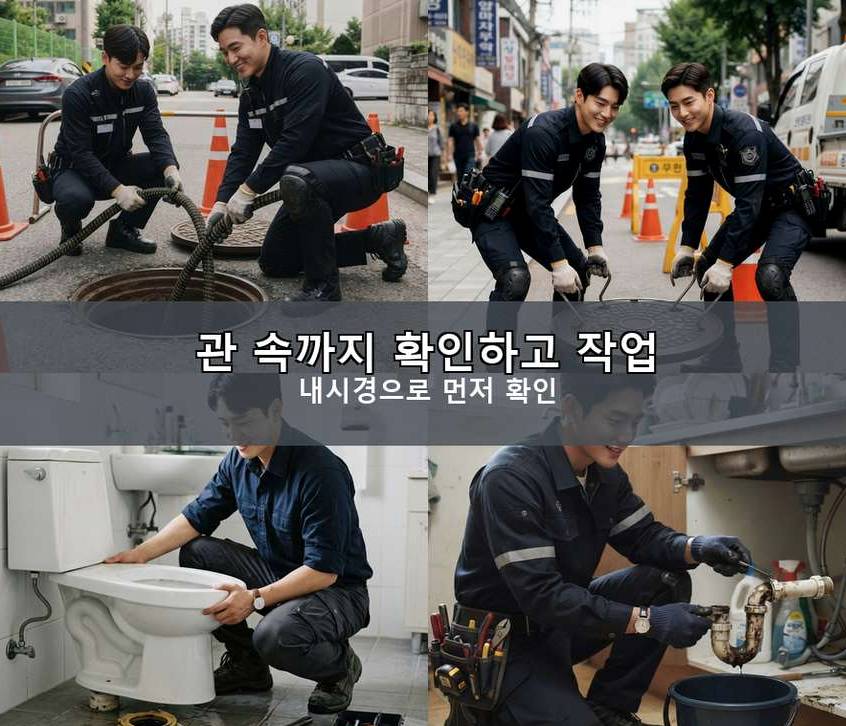 안성시 대덕면건지리 변기막힘 비용 현장 작업 사진 - 배관해결사