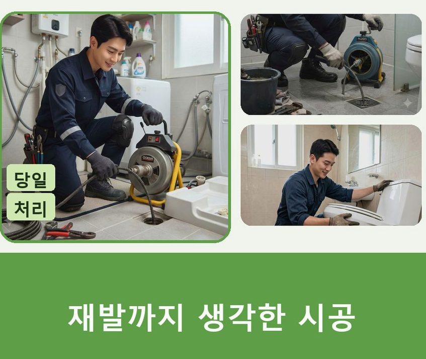 안성시 대천동 배수구막힘 원인 진단 현장 작업 사진 - 배관해결사