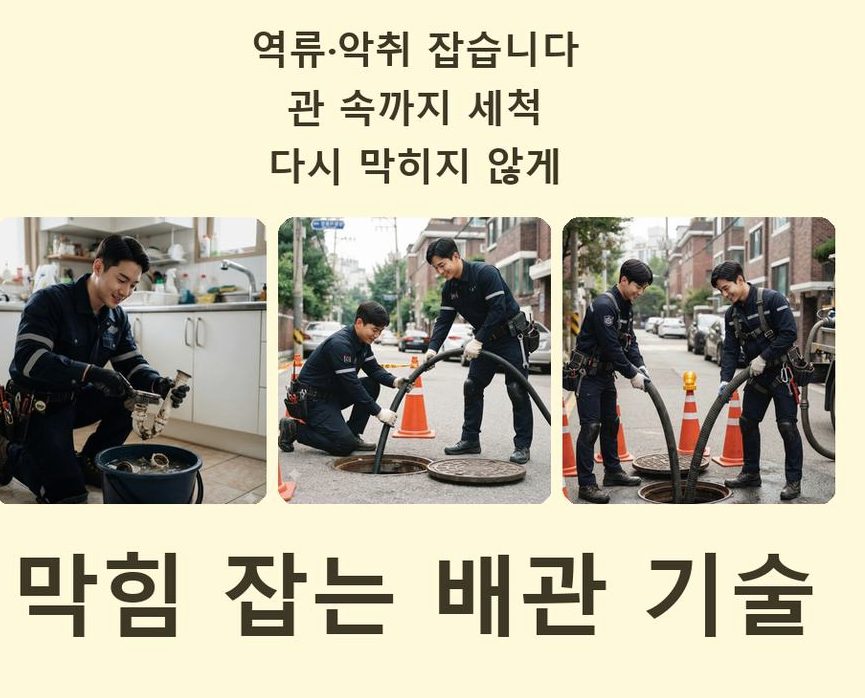 서울 강남구 대치동 세면대막힘 당일 처리 현장 작업 사진 - 배관해결사