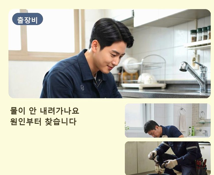 서울 강남구 대치동 주방 하수구막힘 24시 출동 현장 작업 사진 - 배관해결사