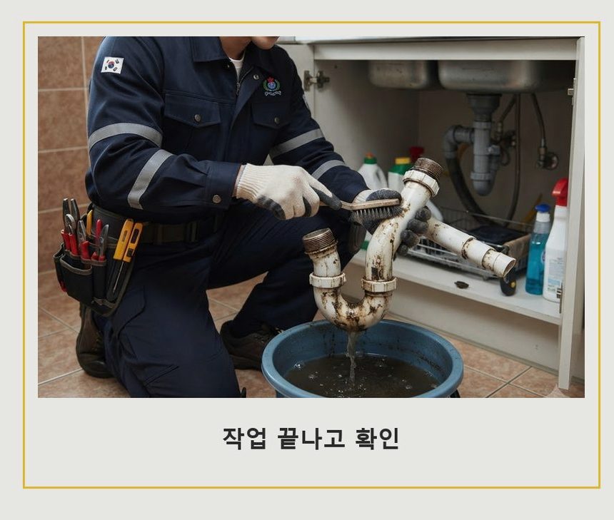 양주시 덕계동 싱크대막힘 출장비 무료 현장 작업 사진 - 배관해결사
