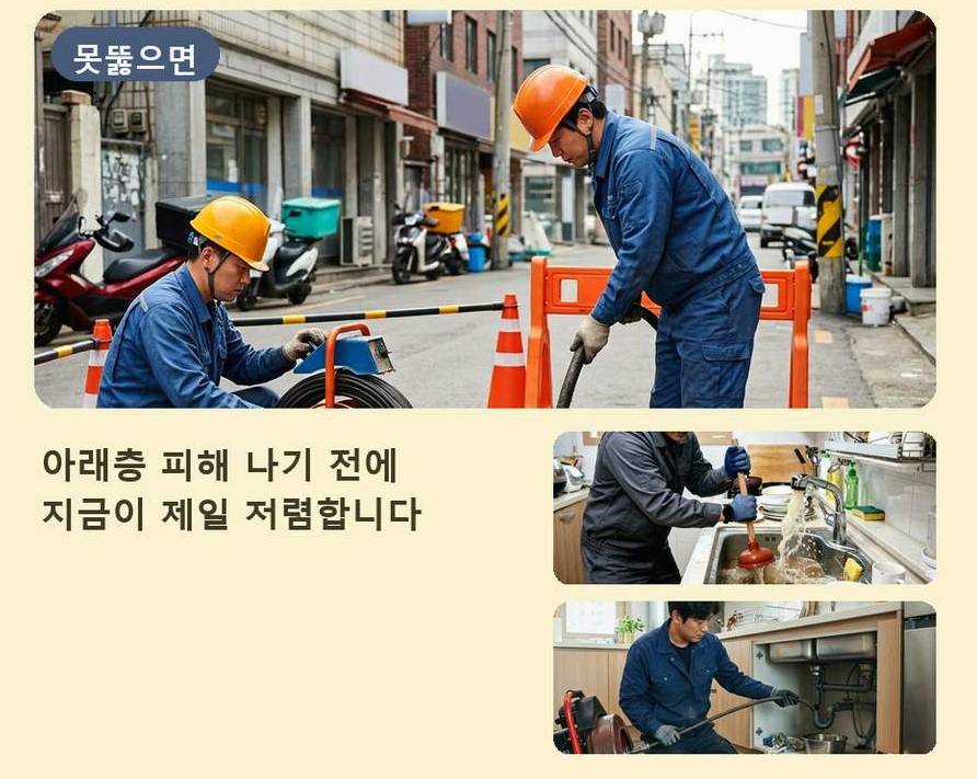 양주시 덕계동 하수구막힘 24시 출동 현장 작업 사진 - 배관해결사