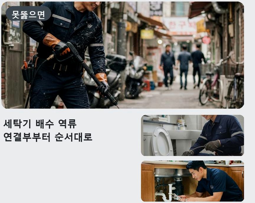 양주시 덕정동 싱크대막힘 빠른 해결 현장 작업 사진 - 배관해결사