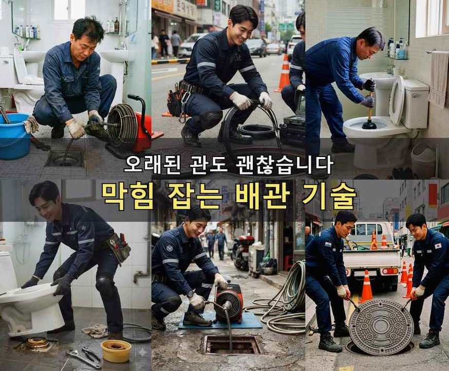 서울 강남구 도곡동 배수구막힘 비용 현장 작업 사진 - 배관해결사