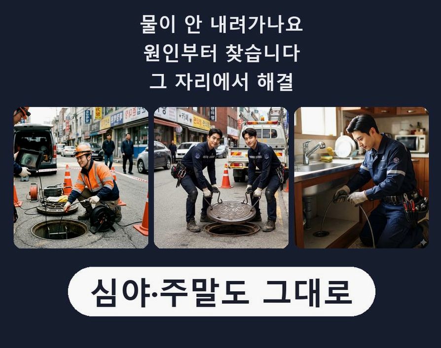 안성시 도기동 싱크대막힘 출장비 무료 현장 작업 사진 - 배관해결사