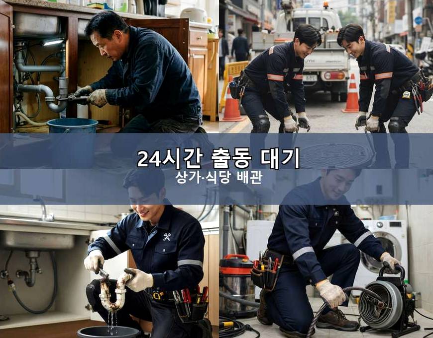 서울 성동구 도선동 화장실 하수구막힘 24시 출동 현장 작업 사진 - 배관해결사