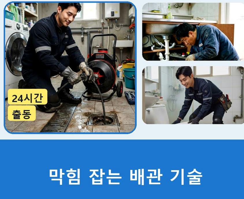 성남시수정구 둔전동 오수관막힘 빠른 해결 현장 작업 사진 - 배관해결사
