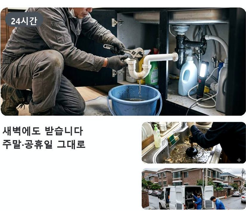 성남시수정구 둔전동 정화조막힘 비용 현장 작업 사진 - 배관해결사