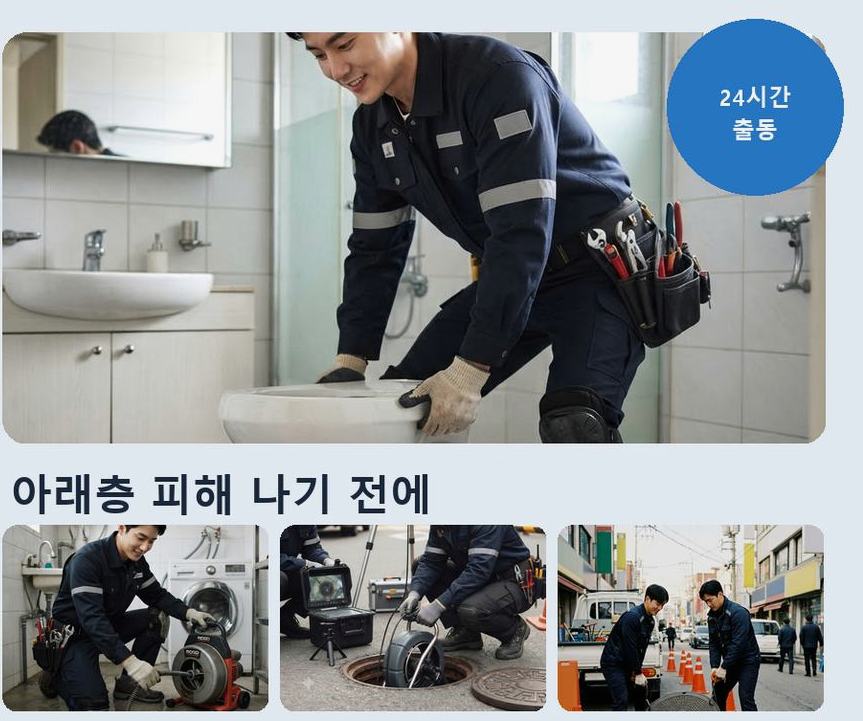 서울 강서구 등촌동 하수구 냄새 당일 처리 현장 작업 사진 - 배관해결사