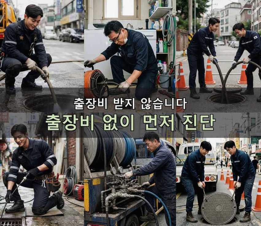 서울 강서구 마곡동 배수구막힘 가격 안내 현장 작업 사진 - 배관해결사
