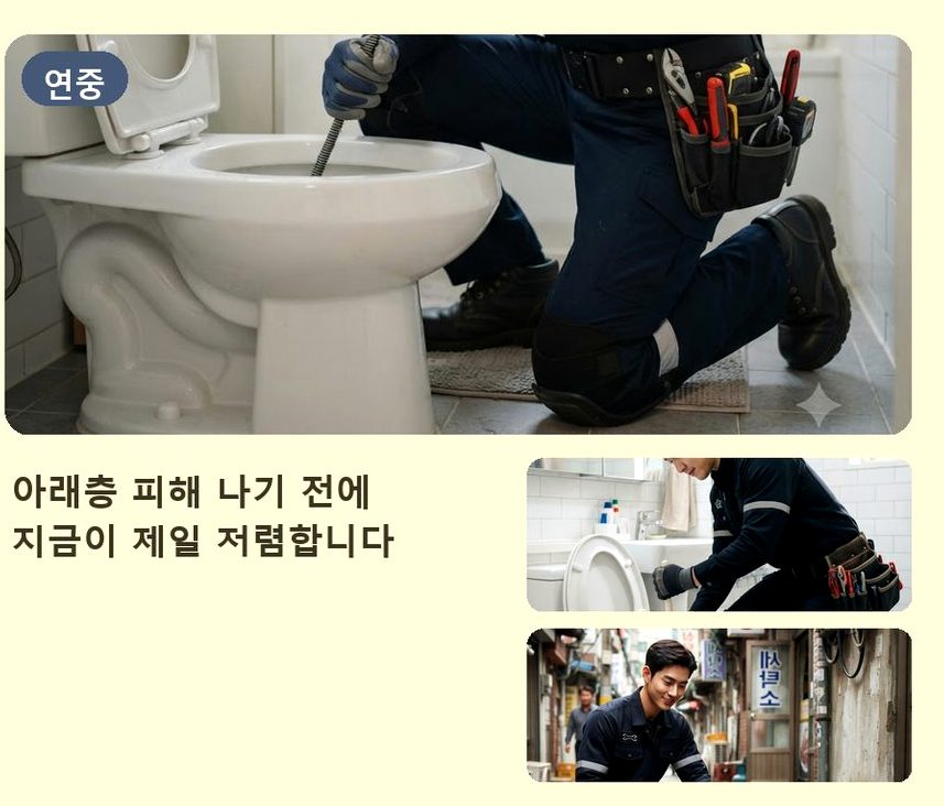 고양시일산동구 마두동 배관청소 원인 진단 현장 작업 사진 - 배관해결사