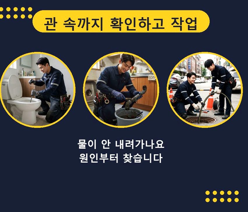김포시 마송리 하수구막힘 뚫음 현장 작업 사진 - 배관해결사
