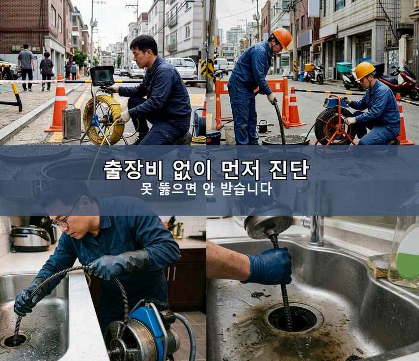 서울 성동구 마장동 고압세척 빠른 해결 현장 작업 사진 - 배관해결사