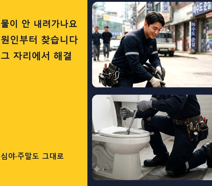 과천시 막계동 주방 하수구막힘 빠른 해결 현장 작업 사진 - 배관해결사