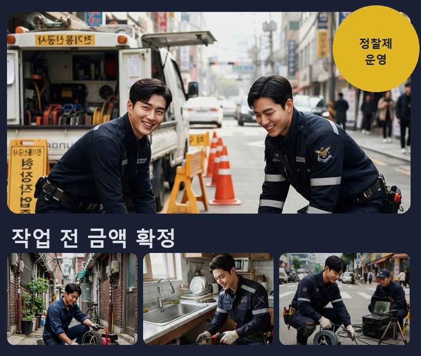과천시 막계동 하수구막힘 빠른 해결 현장 작업 사진 - 배관해결사