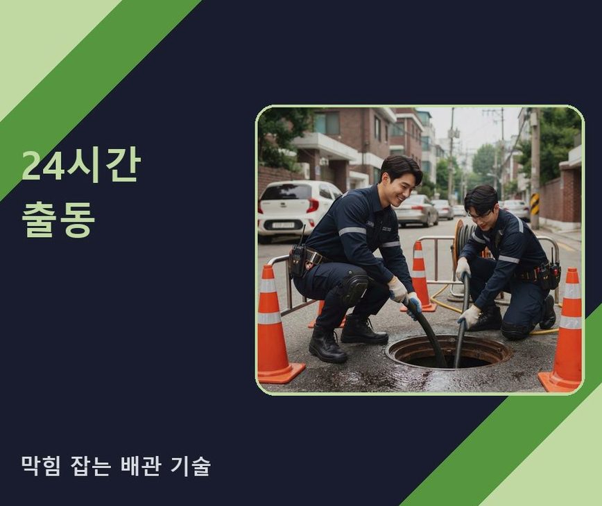 서울 중랑구 망우동 하수구 역류 빠른 해결 현장 작업 사진 - 배관해결사