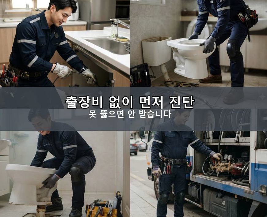 서울 중랑구 면목동 하수구 역류 24시 출동 현장 작업 사진 - 배관해결사