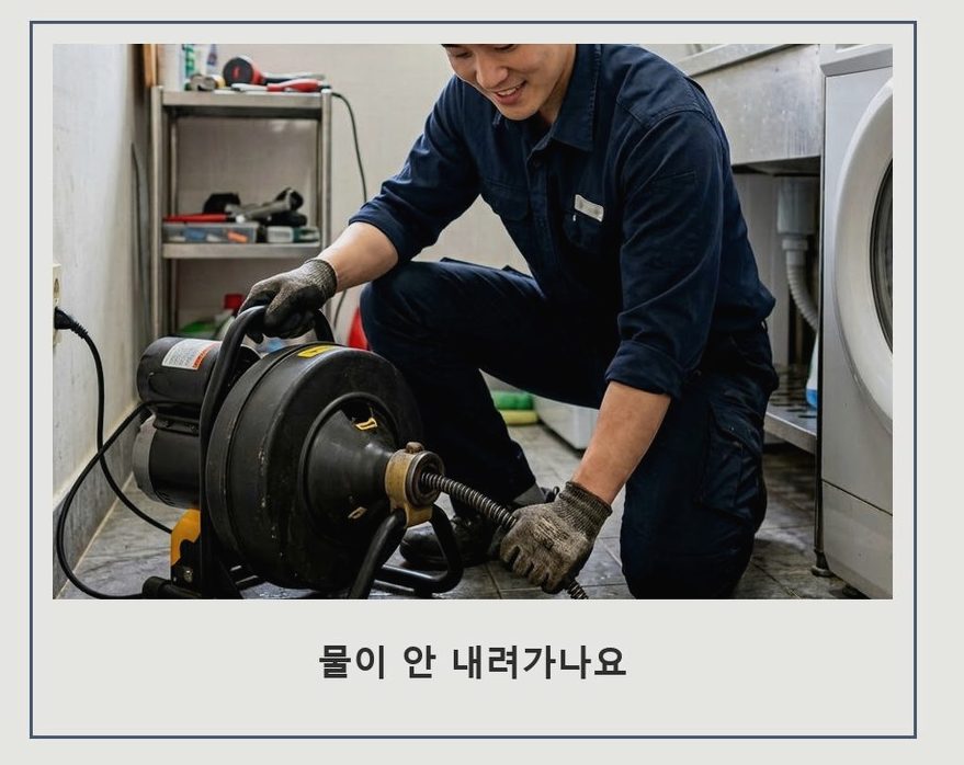 서울 중랑구 묵동 정화조막힘 비용 현장 작업 사진 - 배관해결사