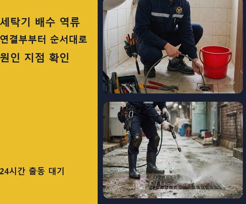 서울 중랑구 묵동 하수구막힘 빠른 해결 현장 작업 사진 - 배관해결사