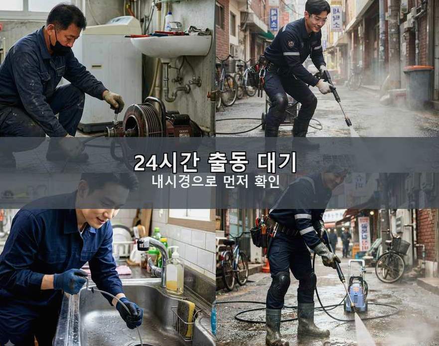 고양시일산동구 문봉동 세면대막힘 당일 처리 현장 작업 사진 - 배관해결사