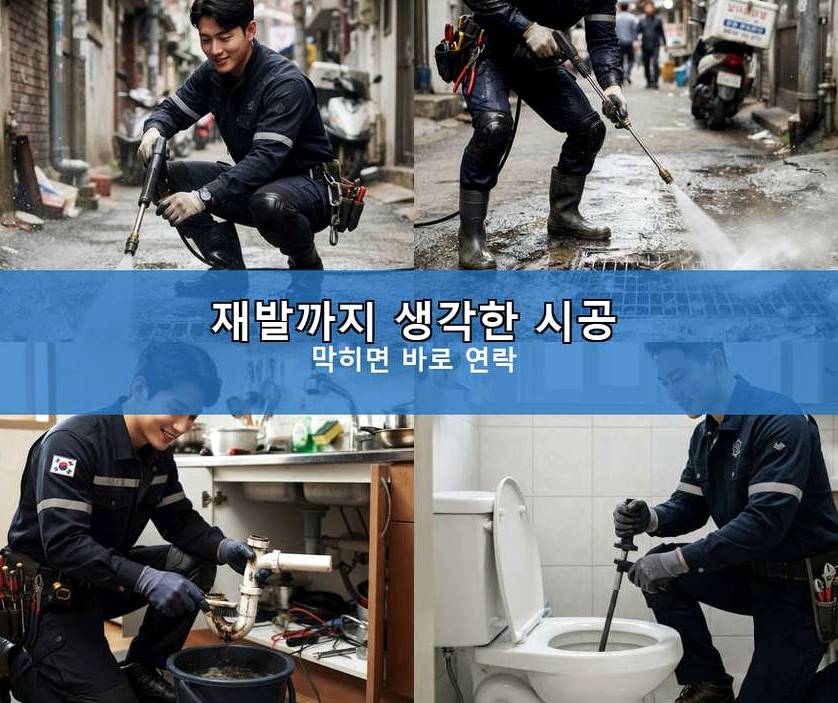 고양시일산동구 문봉동 하수구 냄새 뚫음 현장 작업 사진 - 배관해결사