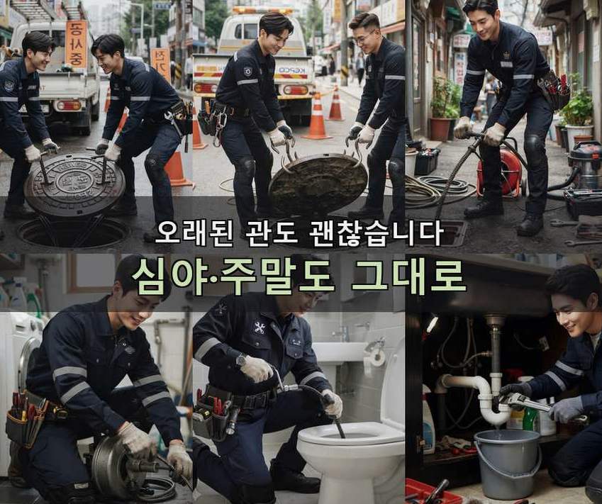 파주시 문산읍내포리 싱크대막힘 전문 업체 현장 작업 사진 - 배관해결사