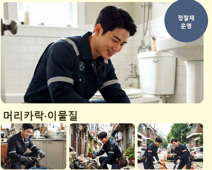 과천시 문원동 주방 하수구막힘 업체 현장 작업 사진 - 배관해결사
