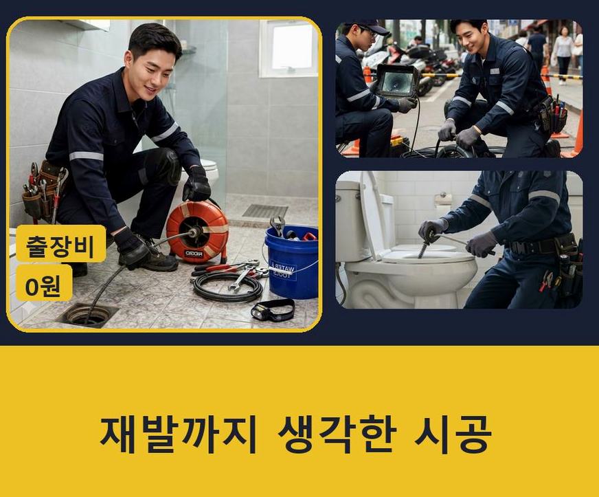 과천시 문원동 하수구막힘 업체 현장 작업 사진 - 배관해결사