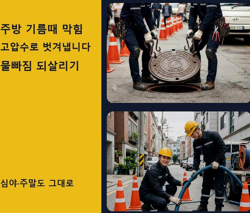 서울 관악구 미성동 변기막힘 긴급출동 현장 작업 사진 - 배관해결사