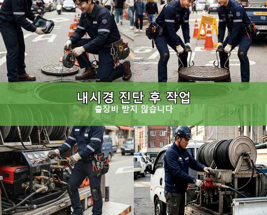 안성시 미양면갈전리 하수구막힘 출장비 무료 현장 작업 사진 - 배관해결사