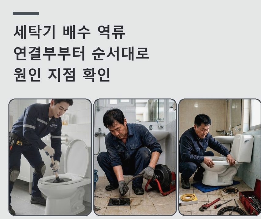 안성시 봉남동 변기막힘 고압세척·관통 작업 모습