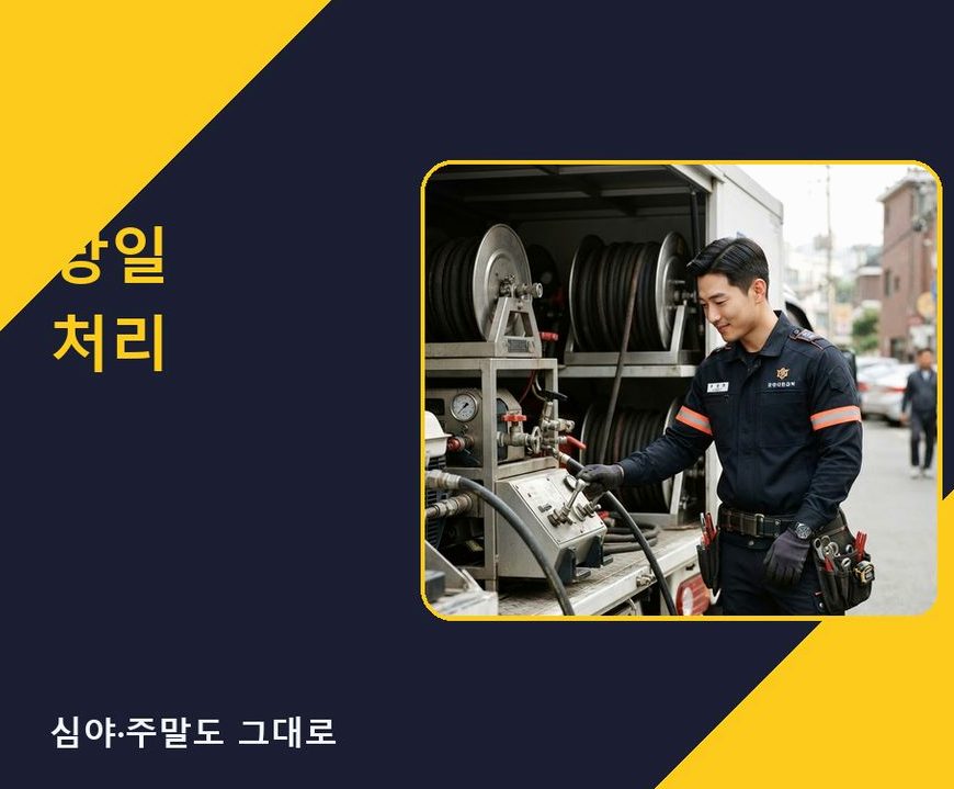 서울 도봉구 방학동 고압세척 전문 업체 현장 작업 사진 - 배관해결사