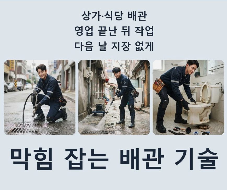 서울 강서구 방화동 배수구막힘 원인 진단 현장 작업 사진 - 배관해결사