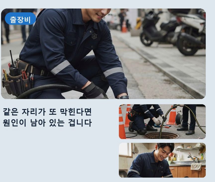 서울 강서구 방화동 하수구막힘 업체 현장 작업 사진 - 배관해결사