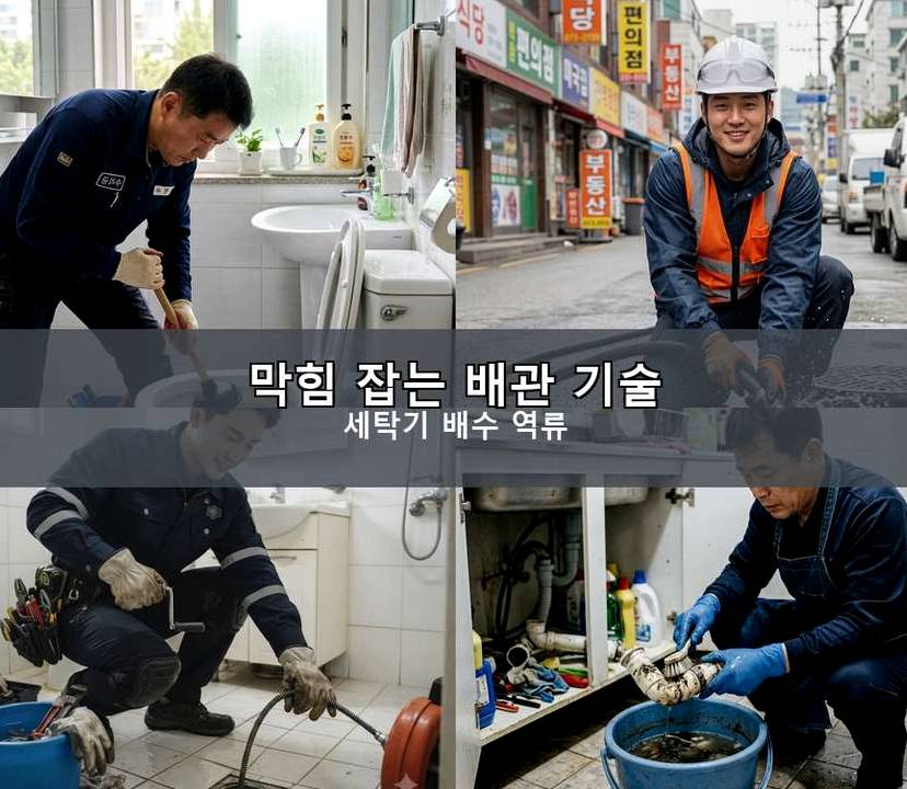 과천시 별양동 하수구막힘 24시 출동 현장 작업 사진 - 배관해결사