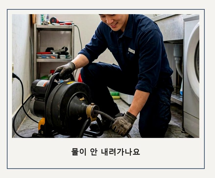 서울 동작구 본동 배수구막힘 긴급출동 현장 작업 사진 - 배관해결사