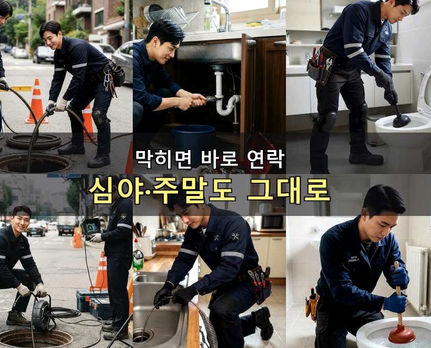 서울 동작구 상도동 하수구막힘 고압세척·관통 작업 모습