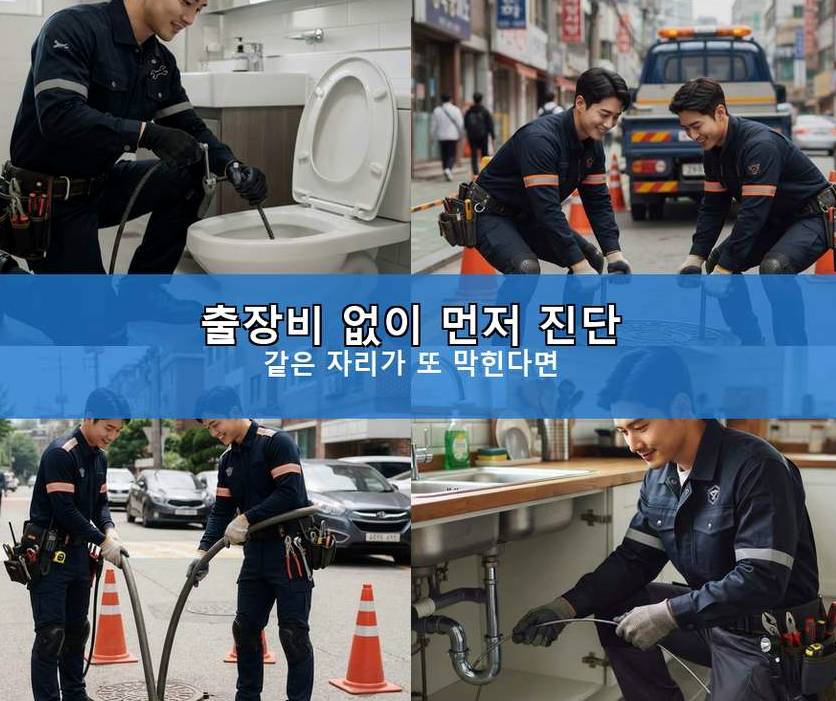 서울 관악구 봉천동 배수구막힘 비용 현장 작업 사진 - 배관해결사