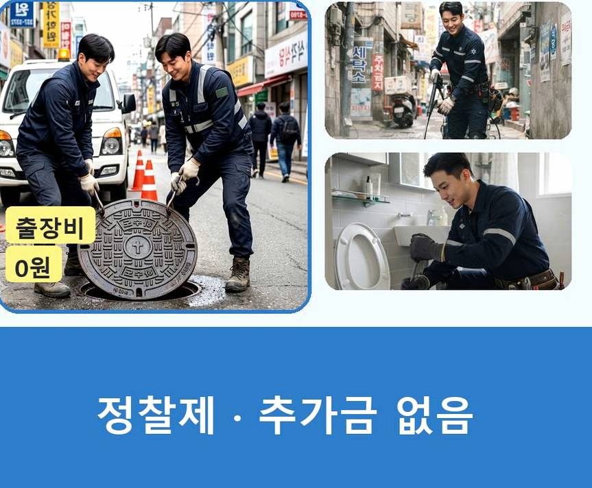 과천시 부림동 배관청소 비용 현장 작업 사진 - 배관해결사